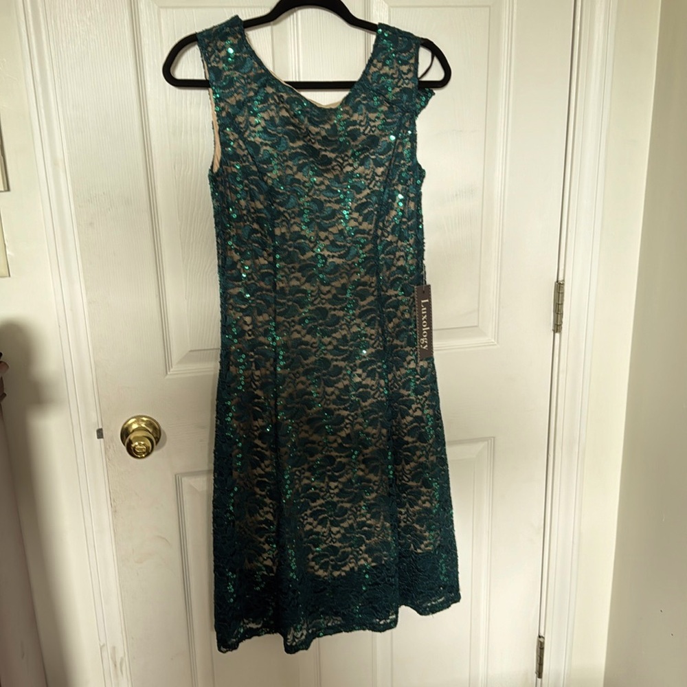 Sparkly green dress
